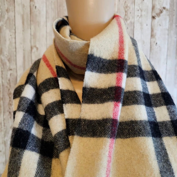 Women's cashmere scarf, , Beige, - Picture 2 of 6